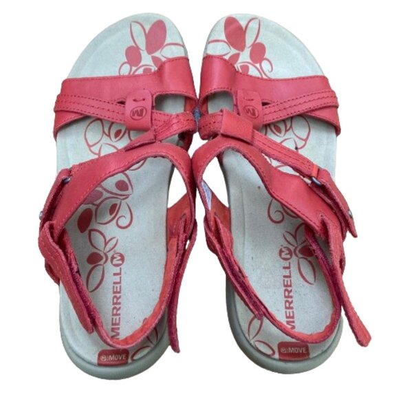 Merrell Women's Performance Sandals in Deep Coral Adjustable Sturdy, EUC size 8 - Picture 1 of 7